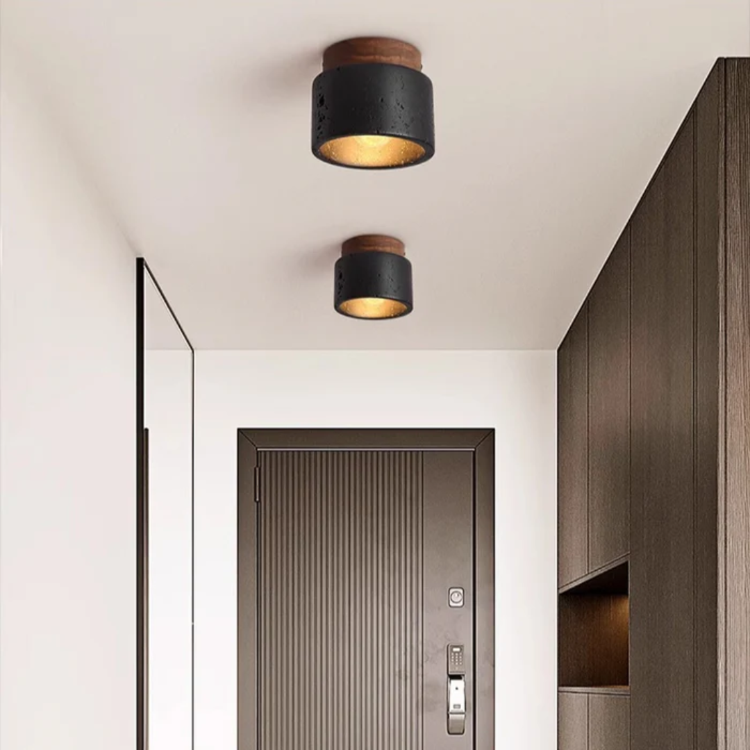 Rustic Rock Inspired Overhead Lamp