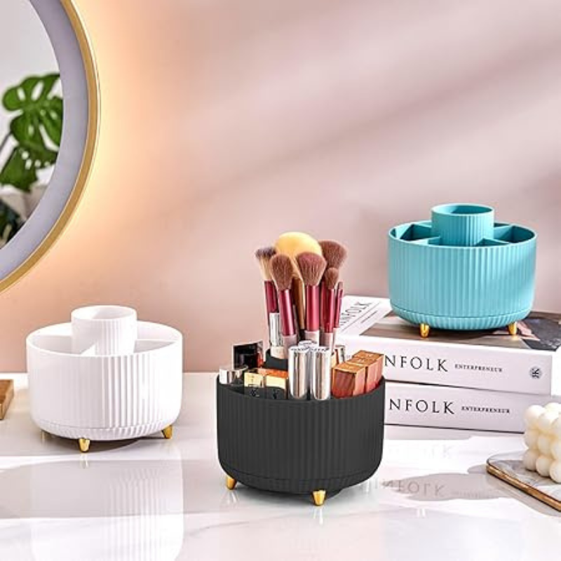 Spinning Makeup Storage Carousel for Vanity Table