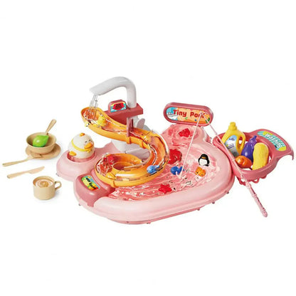 Kids Play Kitchen and Fishing Toy Set - Luxicro
