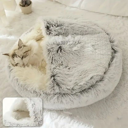 Plush Cozy Furry Dog Bed