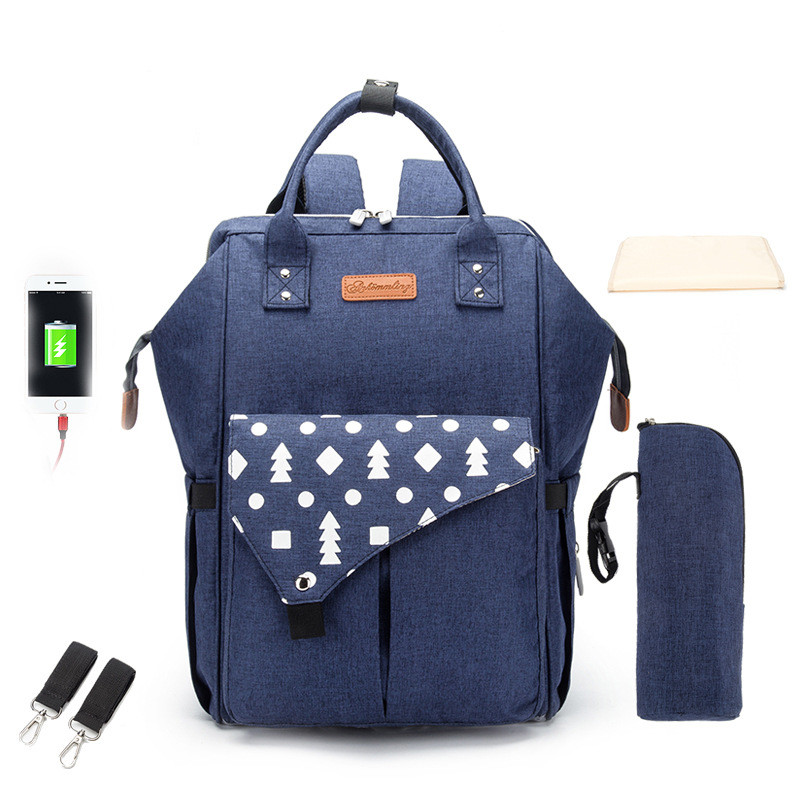 Convenient Diaper Bag with Built-in Phone Charger