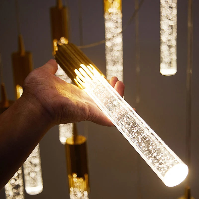 Sleek Clear Hanging Ceiling Light
