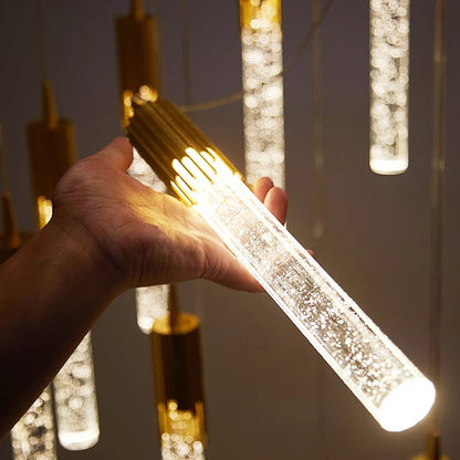 Elegant Glass Cylinder Pendant Light