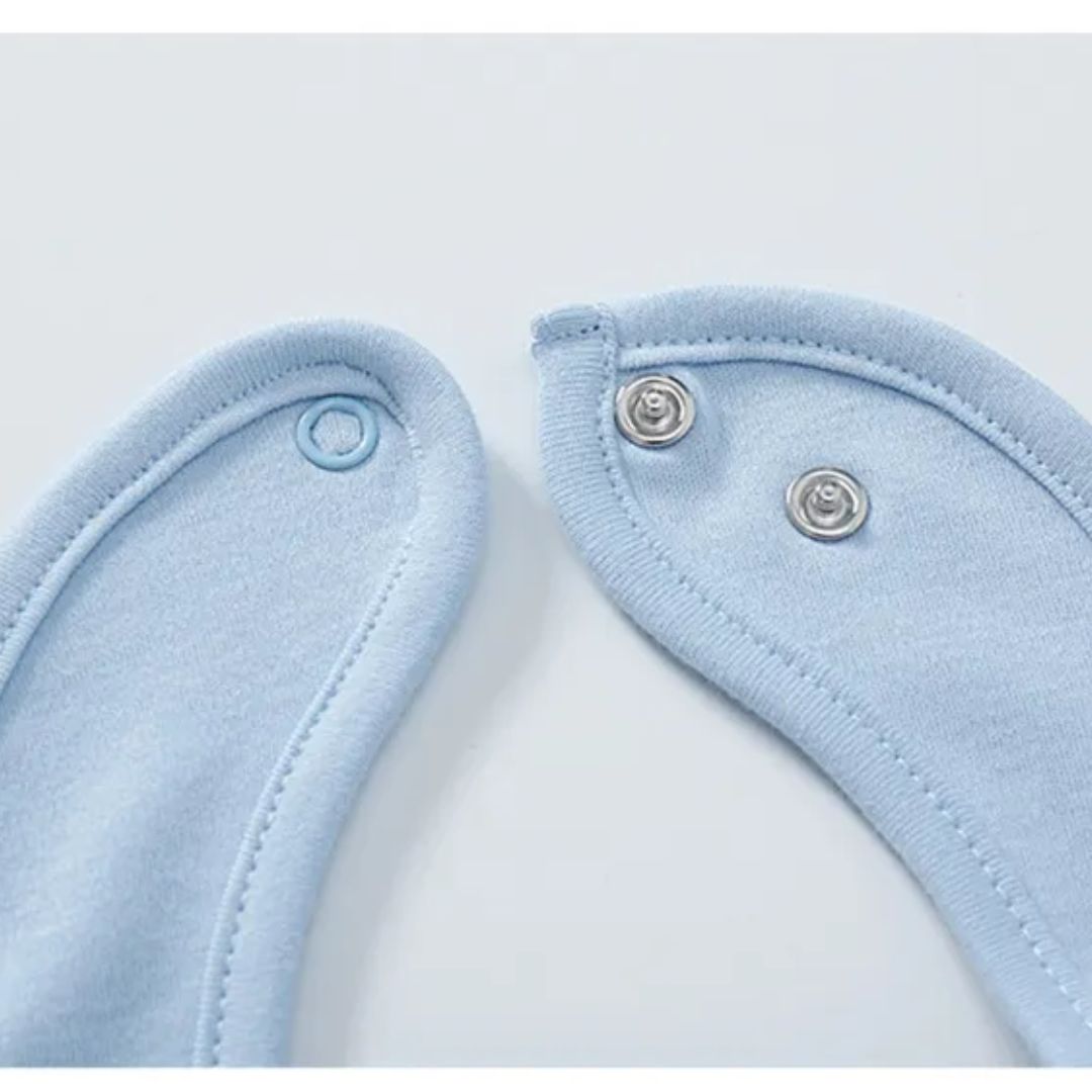 Gentle Baby Bib Soft Cotton Absorbent Snap Fastener