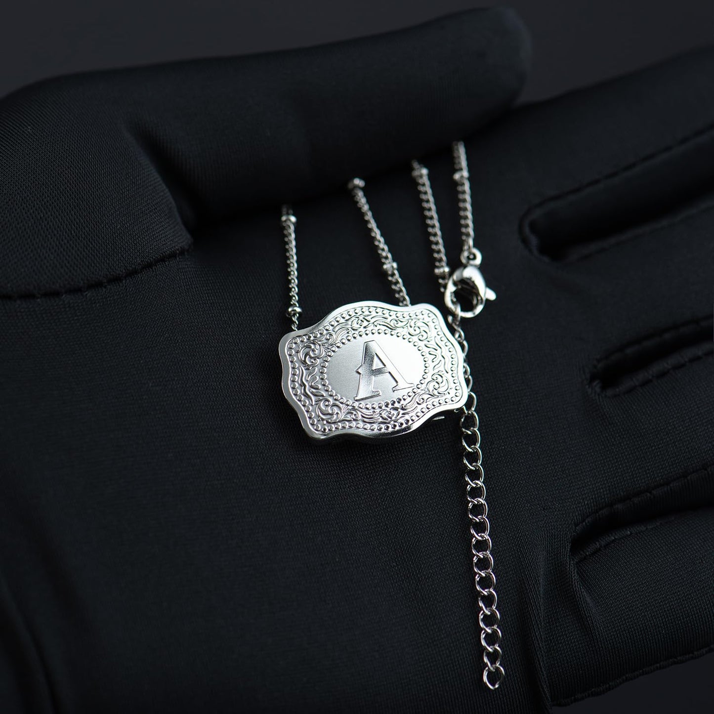 Dainty Monogram Pendant Necklace With Charm