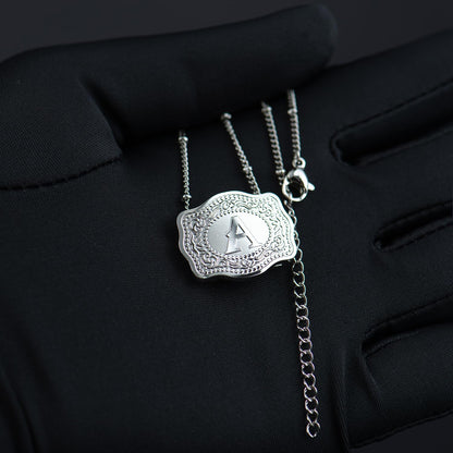 Dainty Monogram Pendant Necklace With Charm