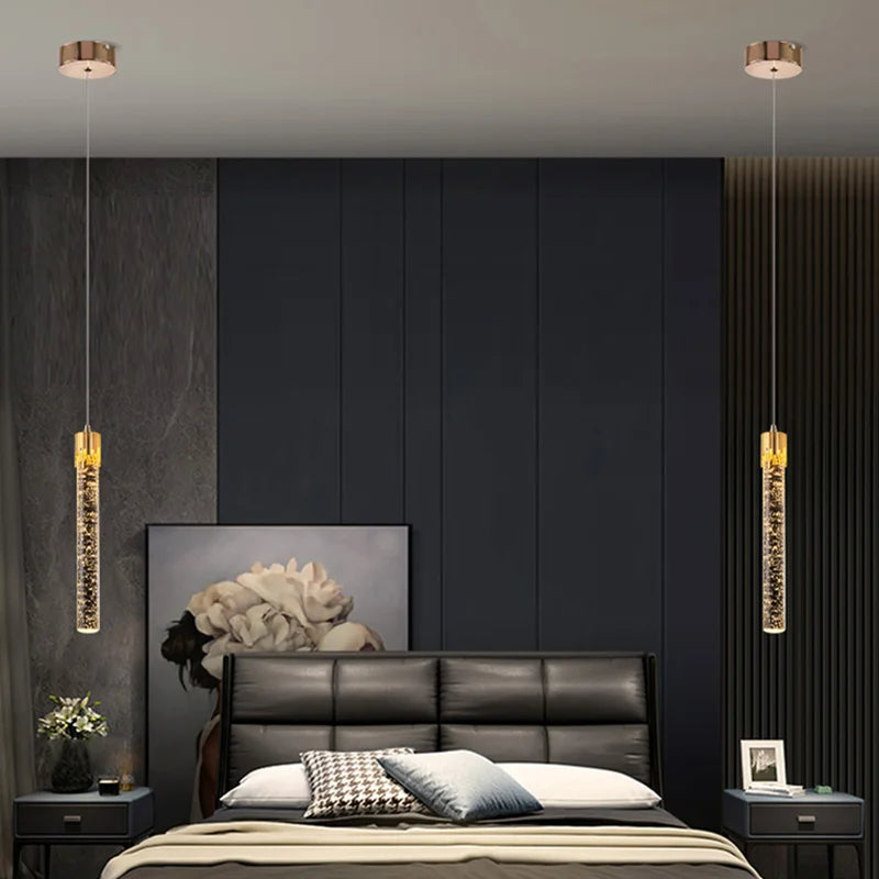 Elegant Glass Cylinder Pendant Light