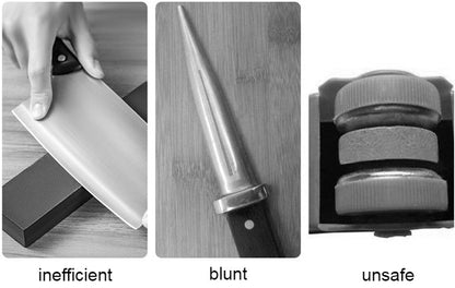 Fast Knife Sharpener with 6 Extra Grinding Wheels