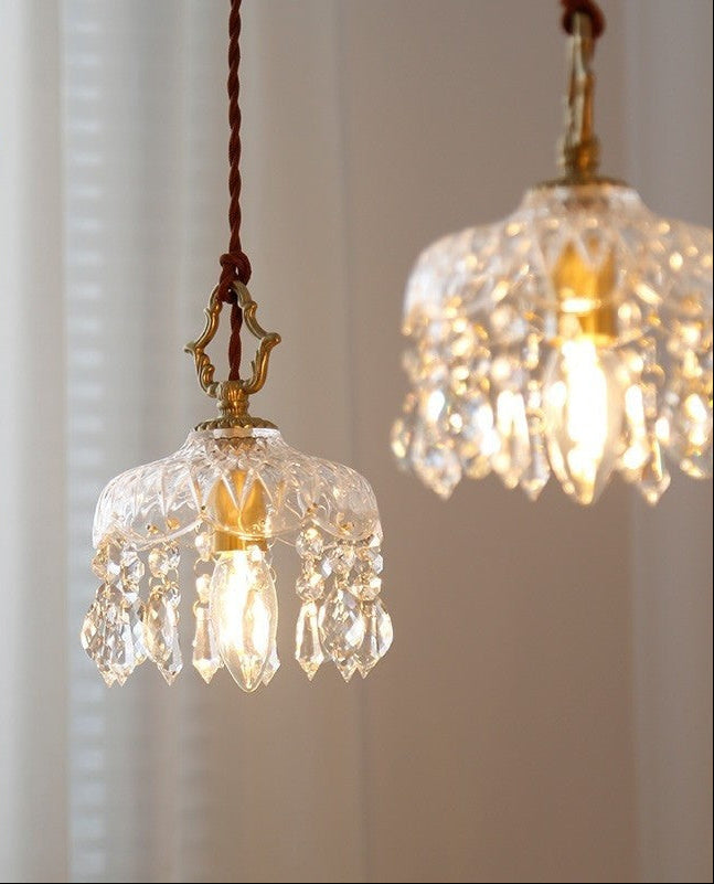 Classic Gold Crystal Drop Ceiling Light - Luxicro