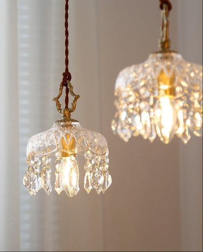 Classic Gold Crystal Drop Ceiling Light - Luxicro