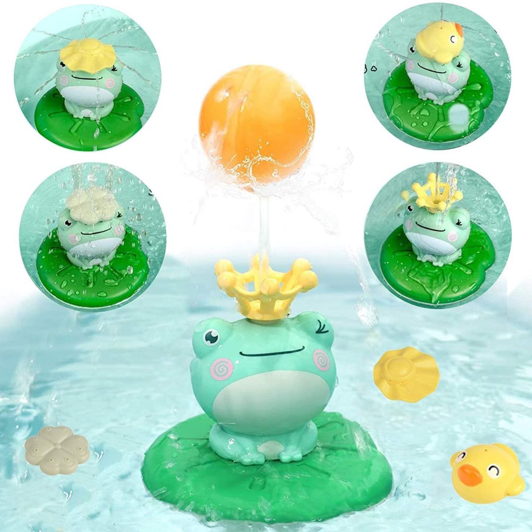 Colorful Childs Silicone Frog Bath Toy