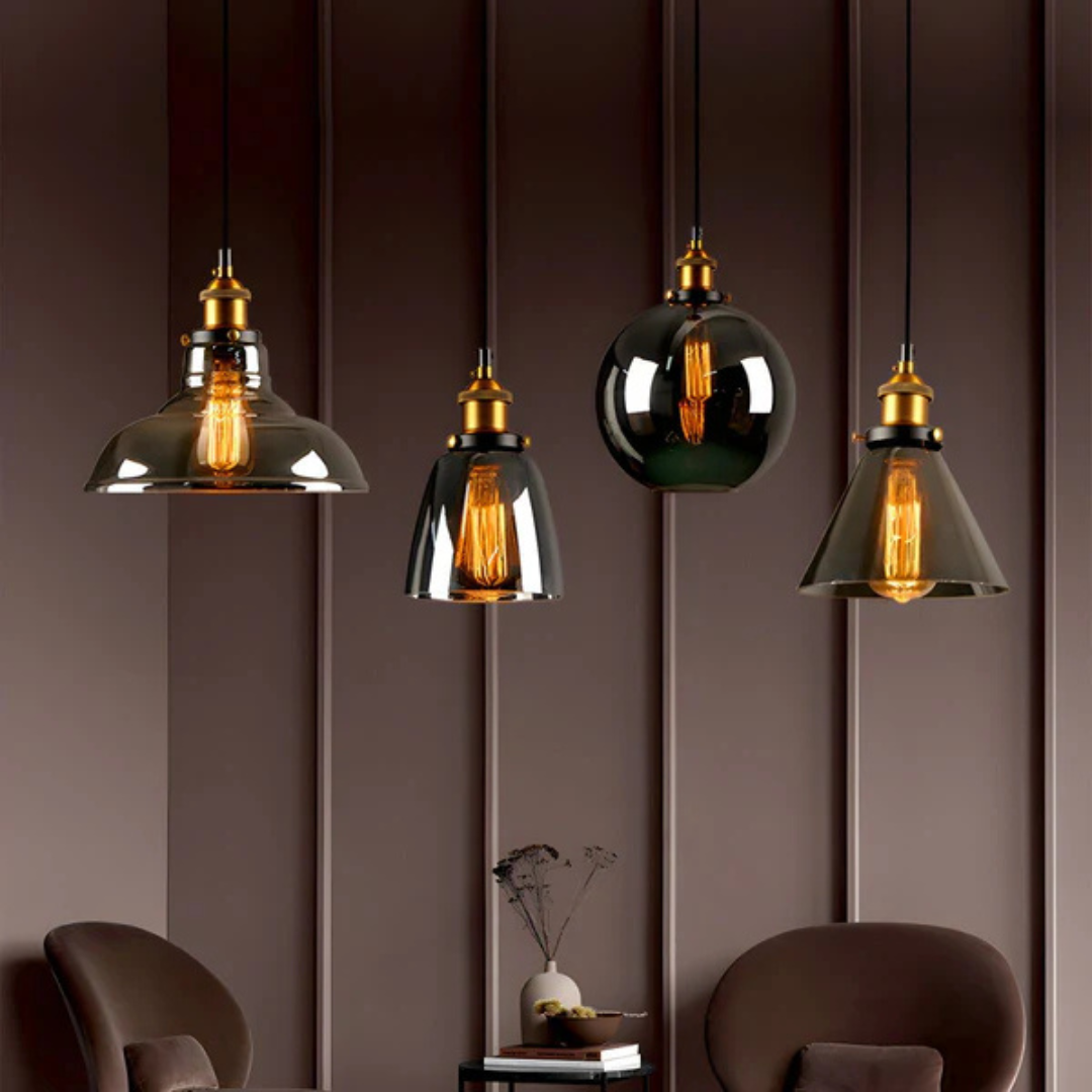 Elegant Hanging Glass Ceiling Light