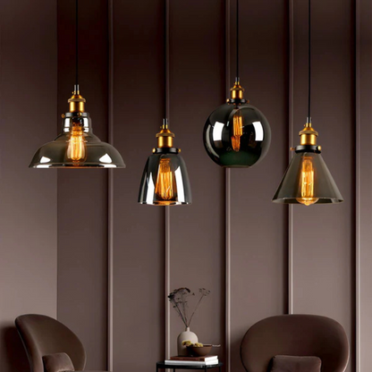 Elegant Hanging Glass Ceiling Light