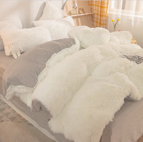 Cozy Fleece Bedding Duvet Cover Set