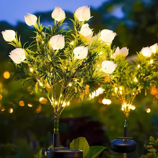 Bright Garden Solar Flower String Lights - Luxicro
