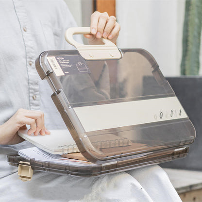 Large Transparent Office File Storage Box