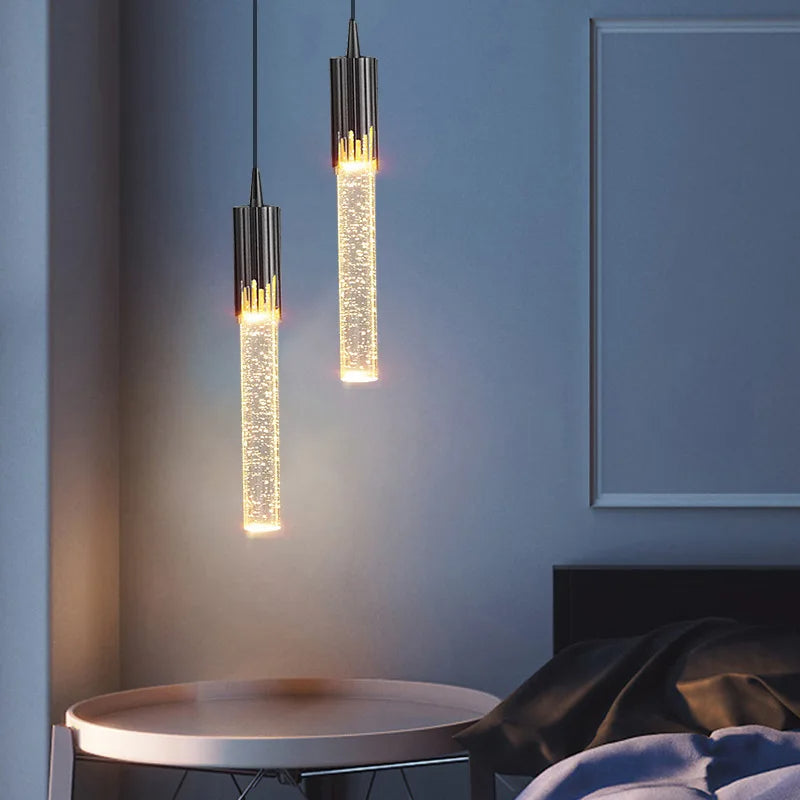 Elegant Glass Cylinder Pendant Light