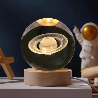 Exquisite Etched Crystal Ball