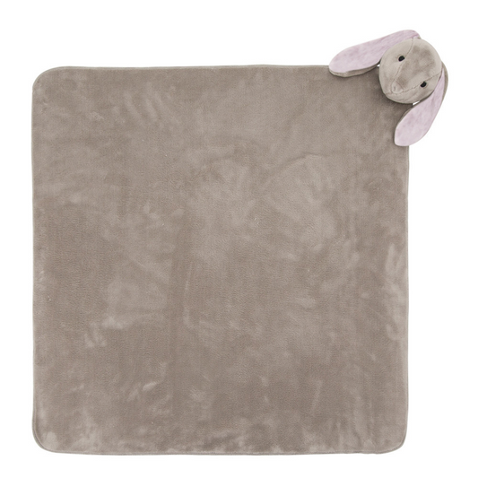 Cozy Teddy Baby Blanket with Sweet Rabbit - Luxicro
