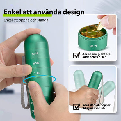 Compact Weekly Travel Pill Box