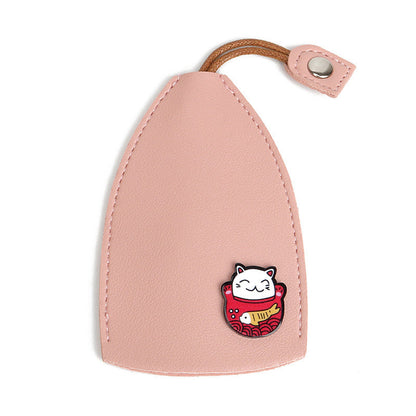 Vibrant Fruit Pattern Key Pouch