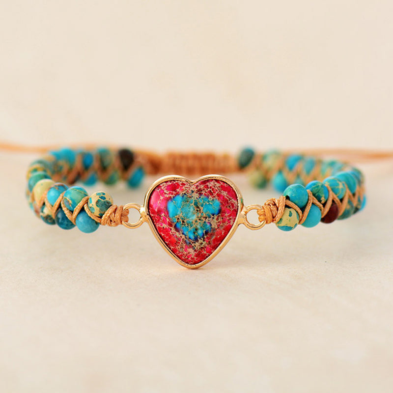 Beautiful Gemstone Heart Shaped Bracelet