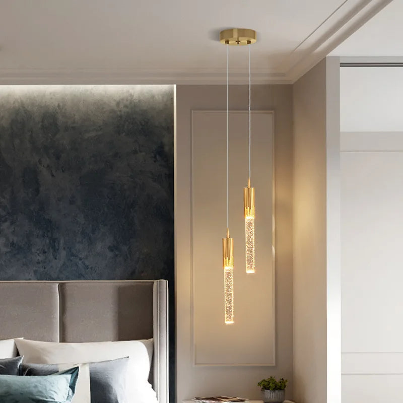 Sleek Clear Hanging Ceiling Light