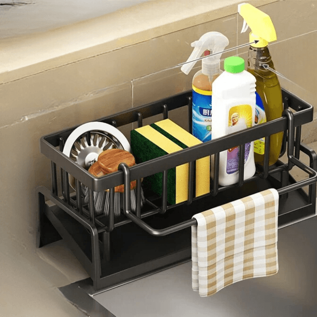 Compact Stainless Steel Kitchen Dish Rack - Luxicro