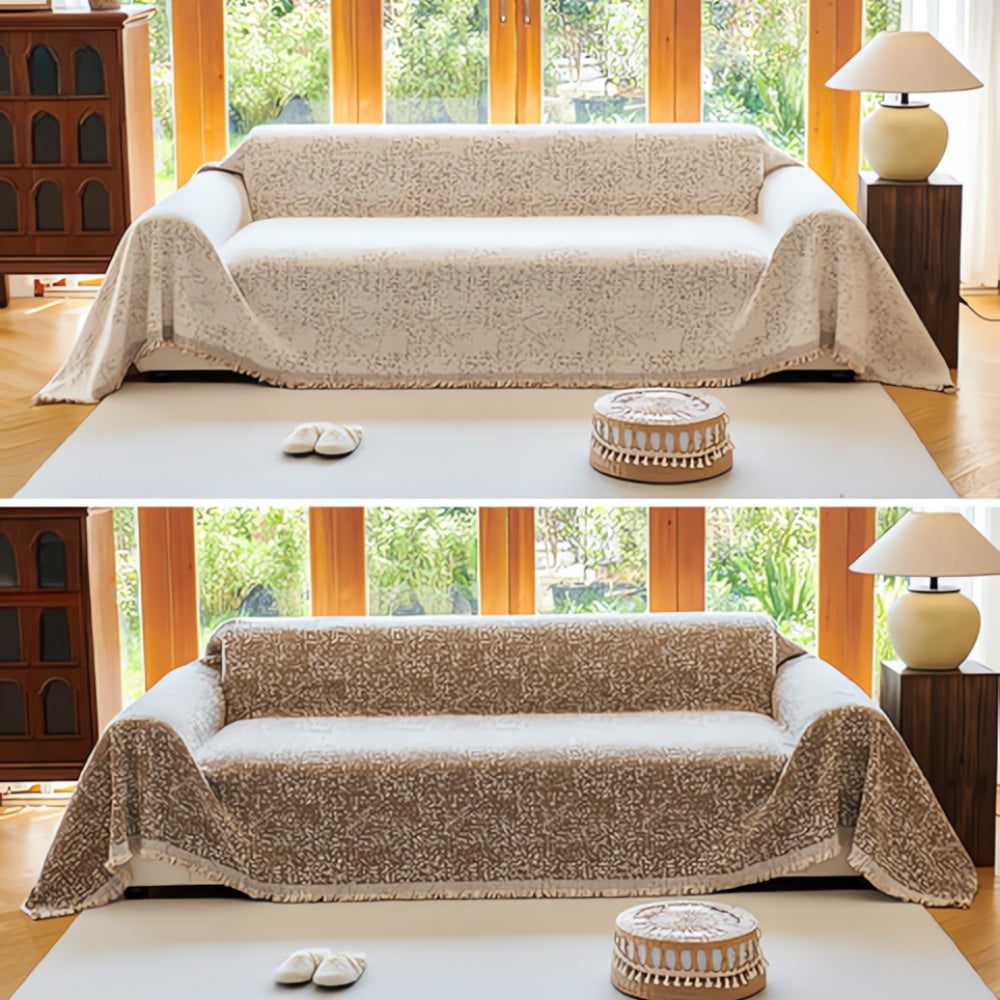 Grey Pattern Flip Sofa Slipcover