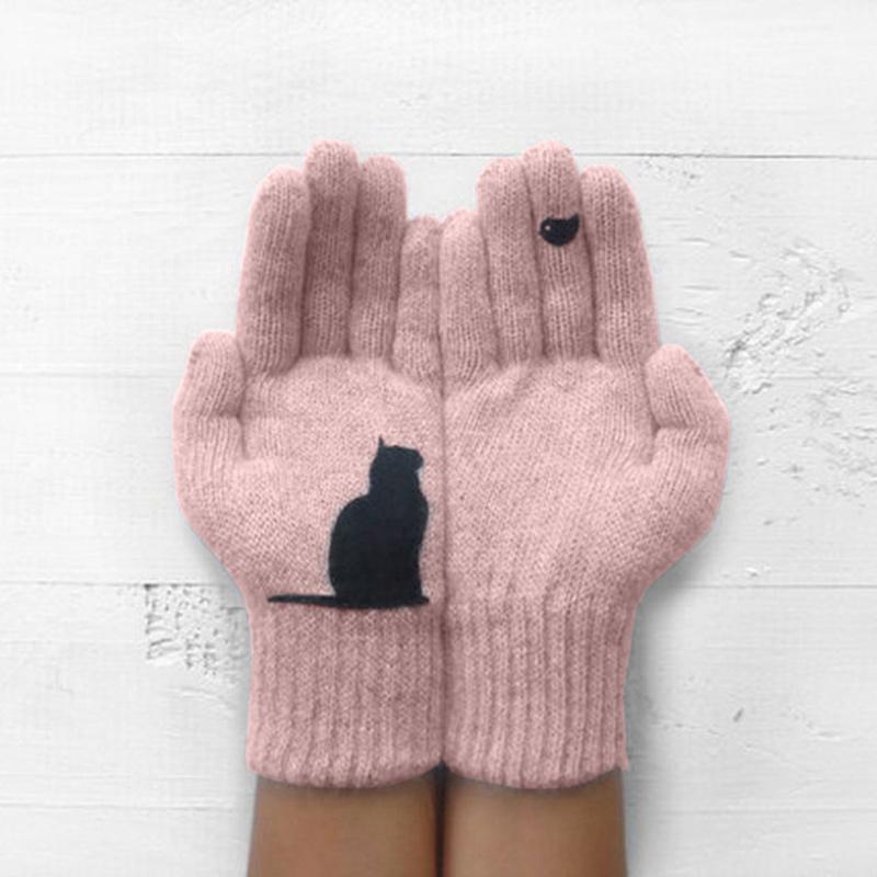Colorful Kitty Pattern Driving Gloves - Luxicro