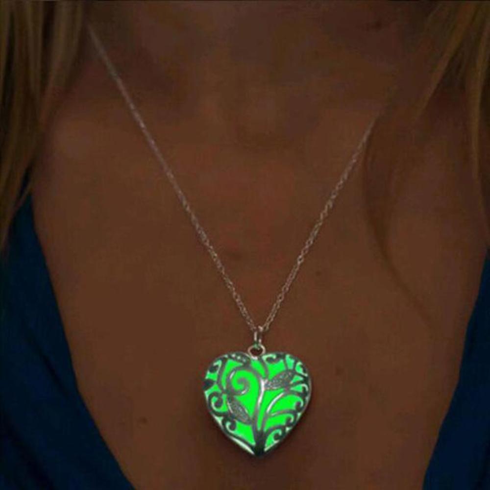 Glowing Dark Night Pendant Necklace