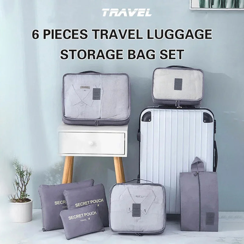 7 Piece Collapsible Travel Storage Bags - Luxicro