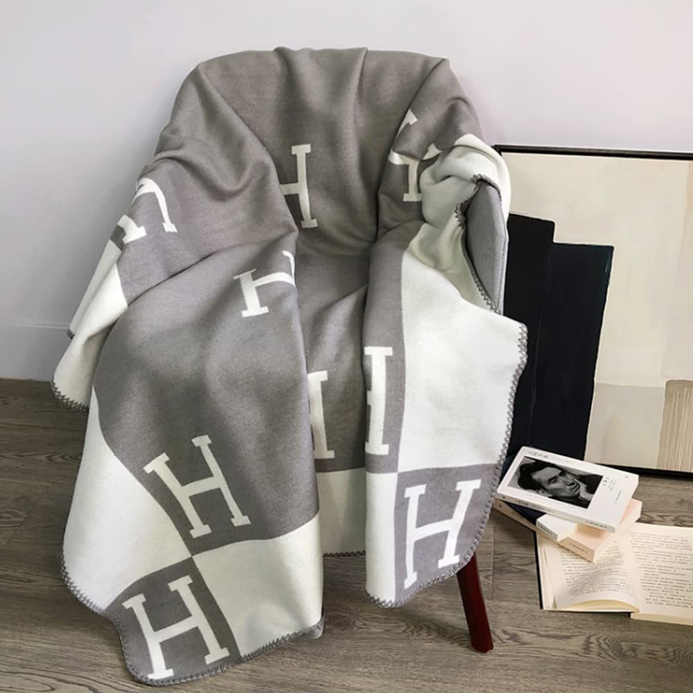 Soft Plush Wool Cashmere Throw Blanket