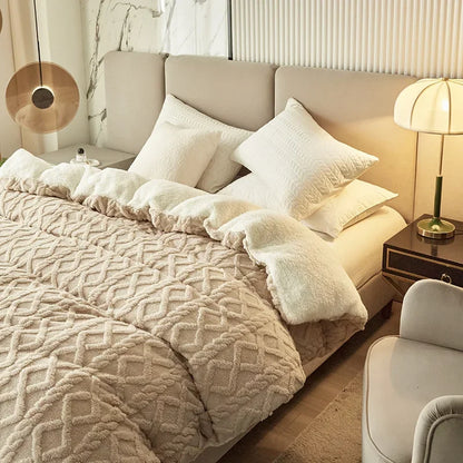 Cozy Fleece Double Sided Bedding Set