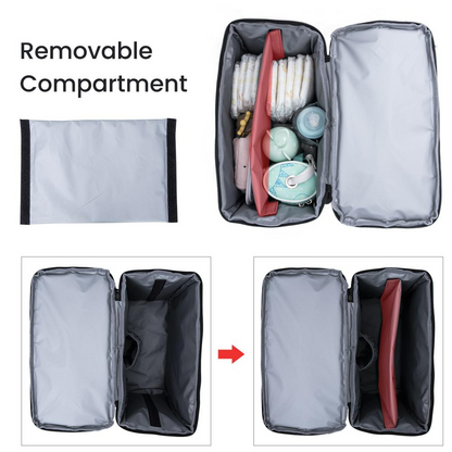 Spacious Diaper Bag with Adjustable Organizer