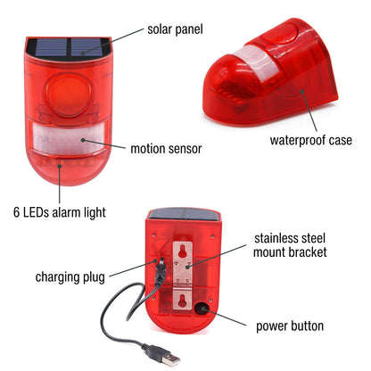 Solar Powered Animal Repellent Lamp