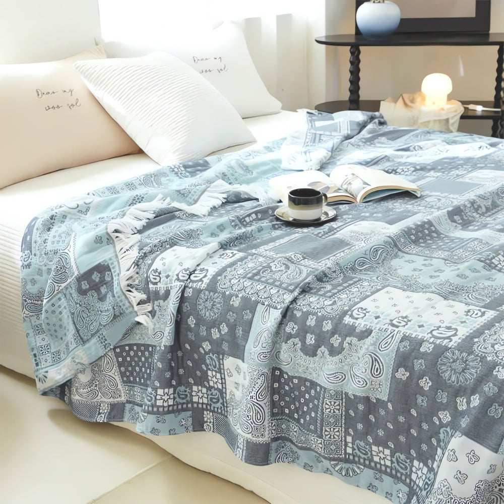 Colorful Woven Cotton Throw Blanket