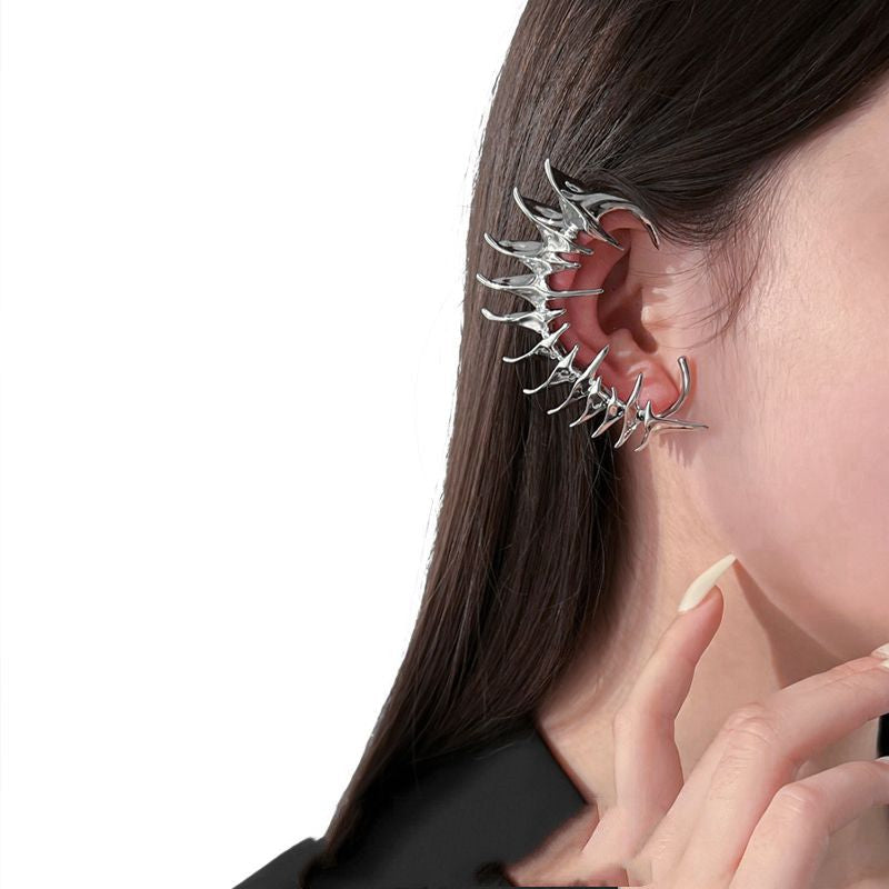 Trendy Punk Spike Earrings Clip