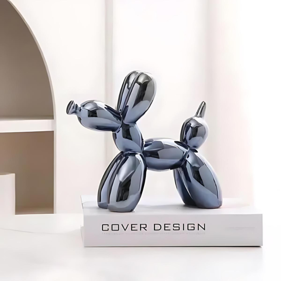 Vibrant Clay Puppy Statue Ornament - Luxicro