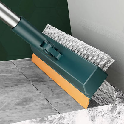 Heavy Duty Floor Scrub Brush with Hard Bristles and Scraper - Luxicro