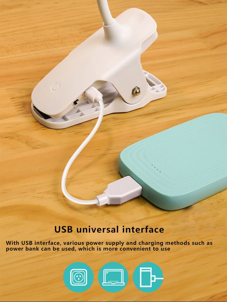 Compact Portable LED Desk Light with USB Recharge