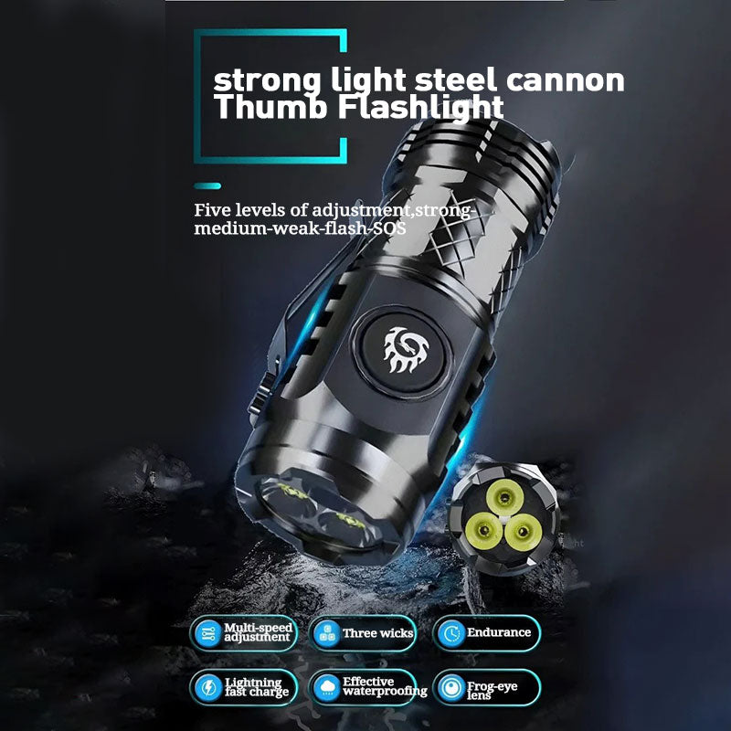 Bright 3 LED Flashlight Beam Light - Luxicro