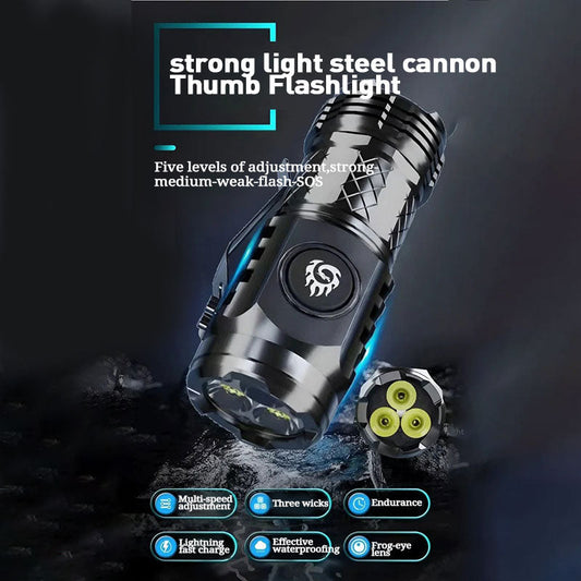 Bright 3 LED Flashlight Beam Light - Luxicro
