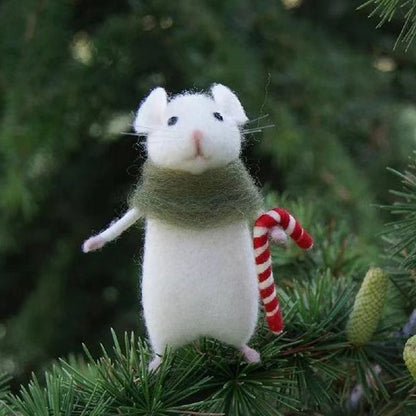 Fun Felt Holiday Mouse Ornament