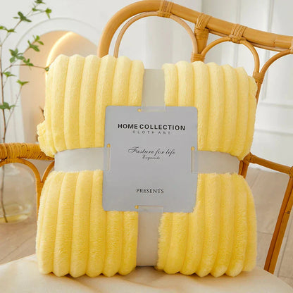 Cozy Colorful Fuzzy Blanket Throw