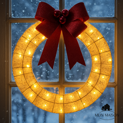 Bright Christmas Wreath with LED Lights