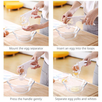 Easy Crack Egg Separator Tool White