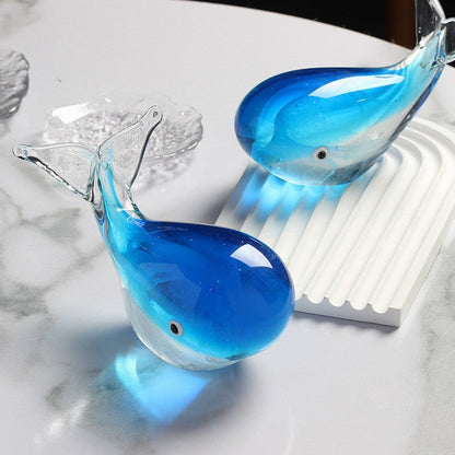 Beautiful Ocean Whale Glass Figurine