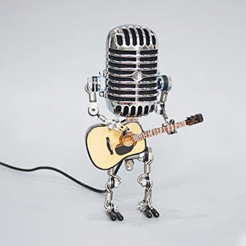 Vintage Robot Microphone Figure