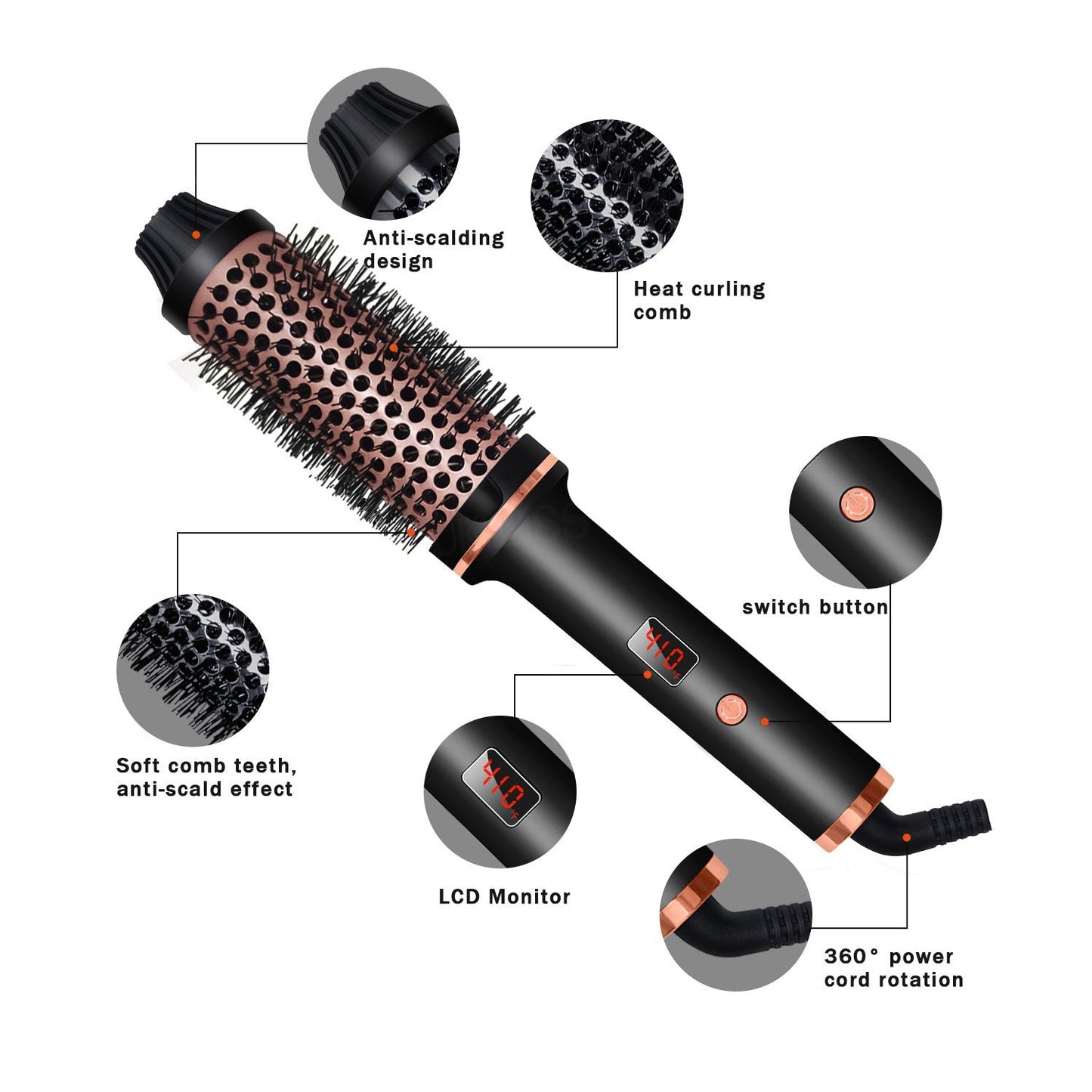 Stylish Heat Styling Brush - Luxicro